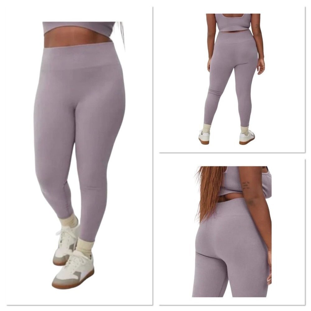 Everlane The‎ Seamless Legging Rib Knit Light Purple Size XL/XXL NWT $58 MSRP